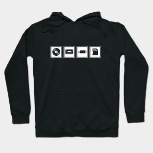 Music Player Formats White Hoodie